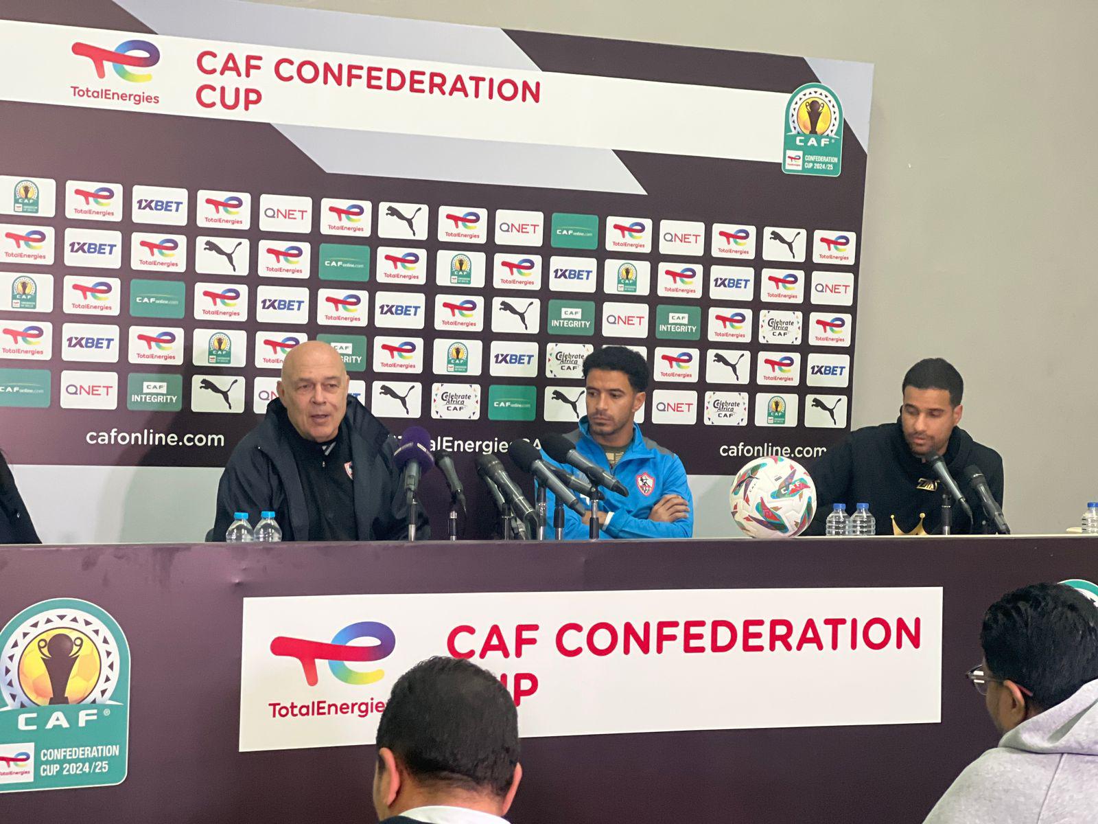 ماذا قال جروس قبل مواجهة الزمالك والمصري البورسعيدي في الكونفيدرالية؟ 